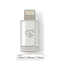 Pikkukuva 2 / 7: Nedis Lightning Sovitin | Apple Lightning 8-Pin | USB Micro-B naaras | Kullattu | Pyöreä | Alumiini
