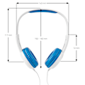 Pikkukuva 11 / 11: Nedis On-Ear Langalliset Kuulokkeet | 3.5 mm | Kaapelin pituus: 1.20 m | 82 dB | Sininen Vit