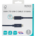 Pikkukuva 4 / 5: DELTACO USB-C-kaapeli, 0,5m, 60W USB PD, 10Gbps, musta