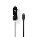 Miniatyrbillede 2 af 8: Nedis Biloplader | 18 W | 1x 3.0 A | Antal output: 1 | USB-C™ (Fixed) kabel | 1.00 m | Single Voltage Output
