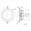 Pikkukuva 3 / 4: Visaton DL 10 - 8 Ohm - 10 cm (4") kattoon asennettava kaiutin