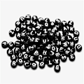 Miniatyrbillede 2 af 2: 200 Perler med bogstaver, Sort