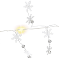 Pikkukuva 4 / 5: Goobay 10 LED-ljuskedja silvertråd "Snöflingor" med timerfunktion, varmvit (3000 K), batteridriven