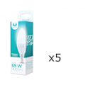 Miniatyrbillede 1 af 3: LED-Lampa E14, C37, 10W, 230V, 4000K, Keramisk, 5-pack, Vit neutral