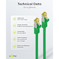 Pikkukuva 7 / 7: Goobay RJ45 patchkabel S/FTP (PiMF), 500 MHz, med CAT 7 råkabel, grön, 20 m LSZH halogenfri kabelhölje, koppar, RJ45-kontakt (CAT 6A)