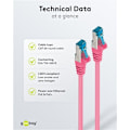 Miniatyrbillede 7 af 7: Goobay Netværkskabel CAT 6A, S/FTP (PiMF), magenta, 2 m kobberleder (CU), halogenfri kabelkappe (LSZH)
