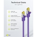 Miniatyrbillede 7 af 7: Goobay RJ45 netværkskabel S/FTP (PiMF), 500 MHz, med CAT 7 råkabel, violet, 7,5 m LSZH halogenfri kabelkappe, kobber, RJ45-hanstik (CAT 6A)