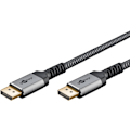 Pikkukuva 2 / 8: Goobay DisplayPort-kaapeli, DP 1.4, 1 m, Sharkskin Grey Displaypor