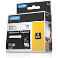 Miniatyrbillede 1 af 2: DYMO RhinoPRO tape permanent polyester hvid 9mm