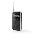 Miniatyrbillede 6 af 11: Nedis FM-radio | Bærbart design | AM / FM | Batteri | Analog | 1.5 W | Sort hvid skærm | Hovedtelefonudgang | IP20 | Aluminium / Sort