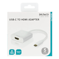 Miniatyrbillede 4 af 4: DELTACO USB-C to HDMI adapter, 4096x2160 30Hz, white