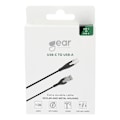 Miniatyrbillede 4 af 4: GEAR Ladekabel PRO USB-A til USB-C 2.0 1.5m Sort Kevlarkabel m/Metalkobling