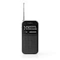 Miniatyrbillede 3 af 11: Nedis FM-radio | Bærbart design | AM / FM | Batteri | Analog | 1.5 W | Sort hvid skærm | Hovedtelefonudgang | IP20 | Aluminium / Sort