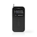 Miniatyrbillede 2 af 11: Nedis FM-radio | Bærbart design | AM / FM | Batteri | Analog | 1.5 W | Sort hvid skærm | Hovedtelefonudgang | IP20 | Aluminium / Sort