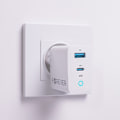 Miniatyrbild 3 av 6: Forever GaN TC-06-65AC PD QC Väggladdare 1x USB-C 1x USB 65W