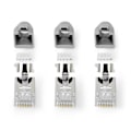 Miniatyrbillede 1 af 7: Nedis RJ45-stik | RJ45 Pass Through | Fast/strenget FTP CAT7 | Lige | Guldplateret | 10 stk. | PVC | Grå / Hvid / Sort | Box