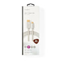 Pikkukuva 7 / 8: Nedis USB-C™ Sovitin | USB 3.2 Gen 1 | USB-C™ Uros | HDMI™ liitin | 4K@60Hz | 18 Gbps | 2.00 m | Pyöreä | Kullattu | Nailon / Punottu | Alumiini | Laa
