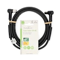 Pikkukuva 4 / 4: Nedis Koaksiaalikaapeli | IEC (Coax) Uros | IEC (Coax) Naaras | Niklattu | 120 dB | 75 Ohm | Nelinkertainen suojaus | 3.00 m | Pyöreä | PVC | Musta |