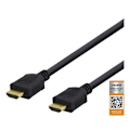 Miniatyrbild 1 av 4: DELTACO High-Speed Premium HDMI-kabel, 1m, Ethernet, 4K UHD, svart