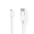 Pikkukuva 1 / 6: Nedis Mini DisplayPort kaapeli | DisplayPort 1.4 | Mini DisplayPort Uros | DisplayPort uros | 48 Gbps | Niklattu | 2.00 m | Pyöreä | PVC | Valkoinen |