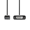 Miniatyrbillede 3 af 4: Nedis DisplayPort adapter | DisplayPort Han | DVI-D 24+1-Pins Hun | 1080p | Nikkelplateret | Lige | 0.20 m | Runde | PVC | ABS | Sort | Plastikpose