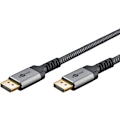 Miniatyrbild 1 av 8: Goobay DisplayPort-kabel, DP 1.4, 1 m, Sharkskin Grey Displayport™ plugg > Displayport™ plugg