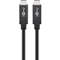 Miniatyrbild 1 av 4: Goobay USB-C™-kabel USB 3.2 Gen 2x2, USB-PD, 5A, 1 m, svart USB-C™ plugg > USB-C™ plugg