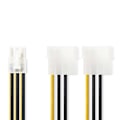 Pikkukuva 2 / 4: Nedis Sisäinen Virtakaapeli | 2x Molex uros | PCI Express naaras | Kullattu | 0.20 m | Pyöreä | PVC | Keltainen / Musta | Muovipussi