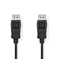Pikkukuva 2 / 4: Nedis DisplayPort kaapeli | DisplayPort uros | DisplayPort uros | 4K@60Hz | Niklattu | 3.00 m | Pyöreä | PVC | Musta | Laatikko