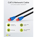 Miniatyrbillede 7 af 8: Goobay CAT 6 udendørs netværkskabel, U/UTP, sort kobberbeklædt aluminiumleder (CCA), dobbelt ydre kappe (PE), 40 m