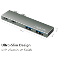 Pikkukuva 4 / 8: LogiLink Dual USB 3.2 Gen2x2-hub 4-portar PD 100W