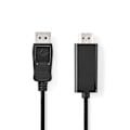 Pikkukuva 2 / 4: Nedis DisplayPort kaapeli | DisplayPort uros | HDMI™ liitin | 1080p | Niklattu | 3.00 m | Pyöreä | PVC | Musta | Label