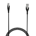 Miniatyrbillede 3 af 4: GEAR Ladekabel PRO USB-A til USB-C 2.0 1.5m Sort Kevlarkabel m/Metalkobling