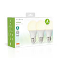 Miniatyrbillede 6 af 6: Nedis LED Pære E27 | A60 | 8.0 W | 806 lm | 2700 K | Varm Hvid | Retro stil | Frosted | 3 stk