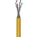 Miniatyrbillede 4 af 5: Goobay GHMT-certificeret CAT 8.1 installationskabel, S/FTP (PiMF), gul kobberleder (CU), AWG 22/1 (solid), halogenfri (LSZH), 25 m