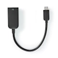 Miniatyrbild 1 av 5: Nedis USB-C™ Adapter | USB 3.2 Gen 1 | USB-C™ Hane | HDMI™ Utgång | 4K@60Hz | 0.20 m | Rund | Nickelplaterad | PVC | Svart | Plastpåse