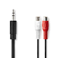 Pikkukuva 2 / 4: Nedis Stereoäänikaapeli | 3.5 mm uros | 2x RCA Naaras | Niklattu | 0.20 m | Pyöreä | Laatikko