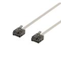 Miniatyrbillede 1 af 2: DELTACO U/UTP Cat6a patch cable, flat, 1m, 1mm thick, gray