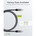Pikkukuva 6 / 8: Goobay TOSLINK-kaapeli, 2 m, Sharkskin Grey Toslink-liitin > Toslink-liitin