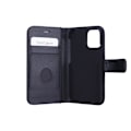 Miniatyrbillede 4 af 8: RADICOVER Strålingsbeskyttende Wallet PU iPhone 12 Mini Flipcover RFID Sort Svart