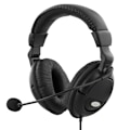 Miniatyrbillede 2 af 5: DELTACO headset med mikrofon, volumenkontrol på kablet, 2x3,5mm, 2m k