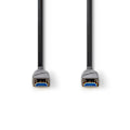 Miniatyrbillede 3 af 7: Nedis Aktiv Optisk High Speed ​​HDMI-kabel med Ethernet | HDMI™ Stik | HDMI™ Stik | 4K@60Hz | 18 Gbps | 10.0 m | Runde | PVC | Sort | Gaveæske