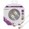 Miniatyrbillede 1 af 4: DELTACO tyndt HDMI kabel, HDMI High Speed with Ethernet, HDMI Type A h