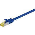 Miniatyrbild 1 av 7: Goobay RJ45 patchkabel S/FTP (PiMF), 500 MHz, med CAT 7 råkabel, blå, 2 m LSZH halogenfri kabelhölje, koppar, RJ45-kontakt (CAT 6A)