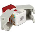 Pikkukuva 3 / 3: DeLOCK UTP Cat6 Keystone-moduuli, RJ45 na - LSA Cat6, punainen/harmaa