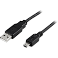 Miniatyrbild 1 av 3: DELTACO USB 2.0 kabel Typ A Hane - Typ Mini B Hane 0,5m, svart (USB-23S)
