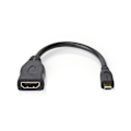 Pikkukuva 3 / 6: Nedis High Speed ​​HDMI ™ Kaapeli Ethernet | HDMI™ Micro | HDMI™ Ulostulo | 4K@30Hz | 10.2 Gbps | 0.20 m | Pyöreä | PVC | Musta | Kirjekuori