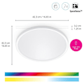 Miniatyrbillede 5 af 9: WiZ WiFi Smart SuperSlim plafond Färg + Varm-kallvit 2600lm