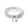 Pikkukuva 3 / 9: Nedis Lightning Sovitin | Apple Lightning 8-Pin | 3.5 mm uros | Kullattu | 1.00 m | Pyöreä | Nailon
