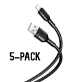 Pikkukuva 1 / 2: XO NB212 - USB-Lightning-kaapeli, pikalataus (2.1A), 1m, 5-pack, 5 kpl